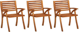 vidaXL - Tuinstoelen - 3 - st - massief - acaciahout