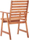 vidaXL - Tuinstoelen - 3 - st - massief - acaciahout