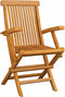 vidaXL - Tuinstoelen - 3 - st - massief - teakhout