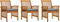 vidaXL - Tuinstoelen - 3 - st - met - kussens - massief - acaciahout