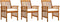 vidaXL - Tuinstoelen - 3 - st - met - kussens - massief - acaciahout