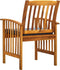 vidaXL - Tuinstoelen - 3 - st - met - kussens - massief - acaciahout