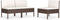 vidaXL - Tuinstoelen - 3 - st - met - kussens - poly - rattan - bruin