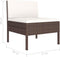 vidaXL - Tuinstoelen - 3 - st - met - kussens - poly - rattan - bruin