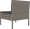 vidaXL - Tuinstoelen - 3 - st - met - kussens - poly - rattan - grijs