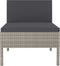 vidaXL - Tuinstoelen - 3 - st - met - kussens - poly - rattan - grijs