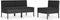 vidaXL - Tuinstoelen - 3 - st - met - kussens - poly - rattan - zwart