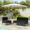 vidaXL - Tuinstoelen - 3 - st - met - kussens - poly - rattan - zwart