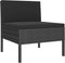vidaXL - Tuinstoelen - 3 - st - met - kussens - poly - rattan - zwart