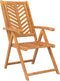 vidaXL - Tuinstoelen - 3 - st - verstelbaar - massief - acaciahout
