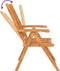 vidaXL - Tuinstoelen - 3 - st - verstelbaar - massief - acaciahout