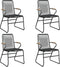 vidaXL - Tuinstoelen - 4 - st - 58x59x85,5 - cm - PVC-rattan - zwart