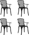 vidaXL - Tuinstoelen - 4 - st - gietaluminium - zwart