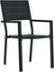 vidaXL - Tuinstoelen - 4 - st - hout-look - HDPE - zwart