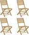 vidaXL - Tuinstoelen - 4 - st - inklapbaar - 48,5x61,5x87 - cm - massief - acaciahout