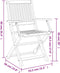 vidaXL - Tuinstoelen - 4 - st - inklapbaar - 57,5x54,5x90 - cm - massief - acaciahout