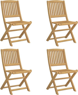 vidaXL - Tuinstoelen - 4 - st - inklapbaar - 57x49x90 - cm - massief - acaciahout