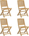 vidaXL - Tuinstoelen - 4 - st - inklapbaar - 57x49x90 - cm - massief - acaciahout