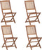 vidaXL - Tuinstoelen - 4 - st - inklapbaar - massief - acaciahout