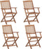 vidaXL - Tuinstoelen - 4 - st - inklapbaar - massief - acaciahout