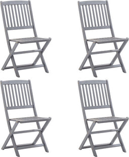 vidaXL - Tuinstoelen - 4 - st - inklapbaar - massief - acaciahout