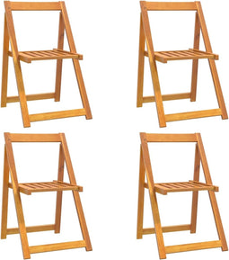 vidaXL - Tuinstoelen - 4 - st - inklapbaar - massief - acaciahout