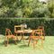 vidaXL - Tuinstoelen - 4 - st - inklapbaar - massief - acaciahout