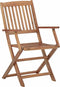 vidaXL - Tuinstoelen - 4 - st - inklapbaar - massief - acaciahout