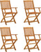 vidaXL - Tuinstoelen - 4 - st - inklapbaar - massief - eucalyptushout