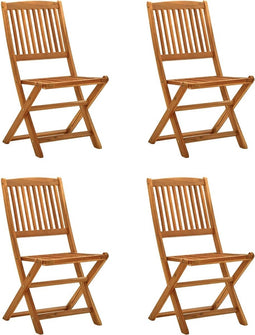 vidaXL - Tuinstoelen - 4 - st - inklapbaar - massief - eucalyptushout