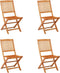 vidaXL - Tuinstoelen - 4 - st - inklapbaar - massief - eucalyptushout