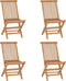 vidaXL - Tuinstoelen - 4 - st - inklapbaar - massief - teakhout