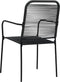vidaXL - Tuinstoelen - 4 - st - katoenen - touw - en - staal - zwart