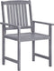 vidaXL - Tuinstoelen - 4 - st - massief - acaciahout - grijs