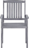 vidaXL - Tuinstoelen - 4 - st - massief - acaciahout - grijs