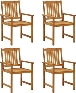vidaXL - Tuinstoelen - 4 - st - massief - acaciahout