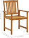 vidaXL - Tuinstoelen - 4 - st - massief - acaciahout