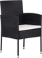 vidaXL - Tuinstoelen - 4 - st - met - crèmewitte - kussens - poly - rattan - zwart