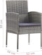 vidaXL - Tuinstoelen - 4 - st - met - donkergrijze - kussens - poly - rattan - grijs
