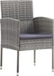 vidaXL - Tuinstoelen - 4 - st - met - donkergrijze - kussens - poly - rattan - grijs