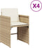 vidaXL - Tuinstoelen - 4 - st - met - kussens - poly - rattan - beige