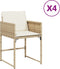 vidaXL - Tuinstoelen - 4 - st - met - kussens - poly - rattan - beige