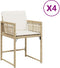vidaXL - Tuinstoelen - 4 - st - met - kussens - poly - rattan - beige