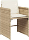 vidaXL - Tuinstoelen - 4 - st - met - kussens - poly - rattan - beige