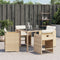 vidaXL - Tuinstoelen - 4 - st - met - kussens - poly - rattan - beige
