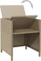 vidaXL - Tuinstoelen - 4 - st - met - kussens - poly - rattan - beige