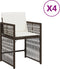 vidaXL - Tuinstoelen - 4 - st - met - kussens - poly - rattan - bruin