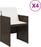 vidaXL - Tuinstoelen - 4 - st - met - kussens - poly - rattan - bruin