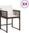 vidaXL - Tuinstoelen - 4 - st - met - kussens - poly - rattan - bruin