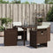 vidaXL - Tuinstoelen - 4 - st - met - kussens - poly - rattan - bruin